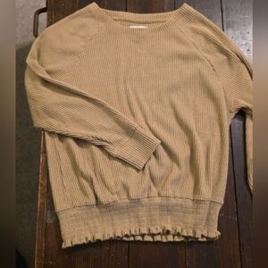 Nine West Tan Ribbed Sweater